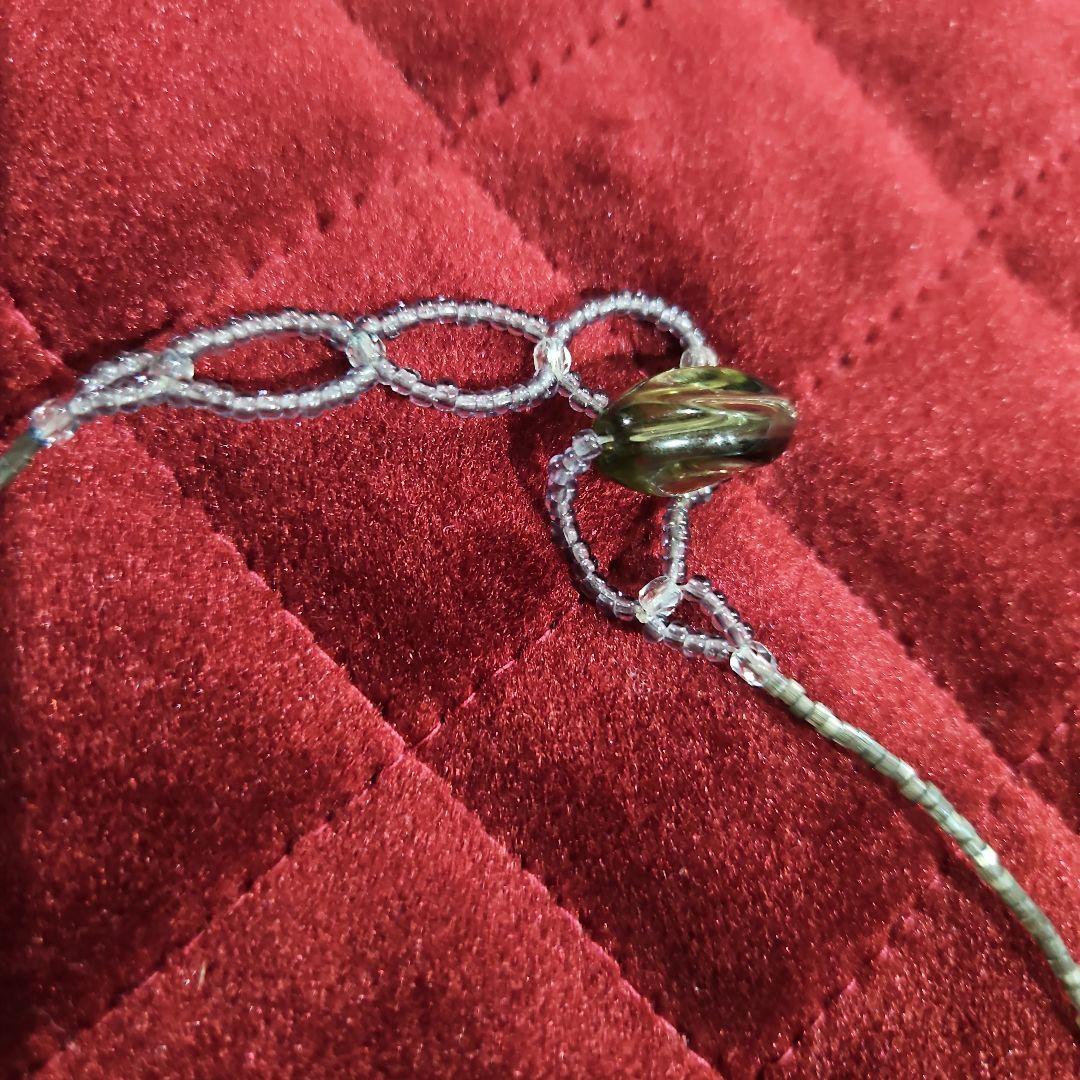 カラーパールリーフネックレス