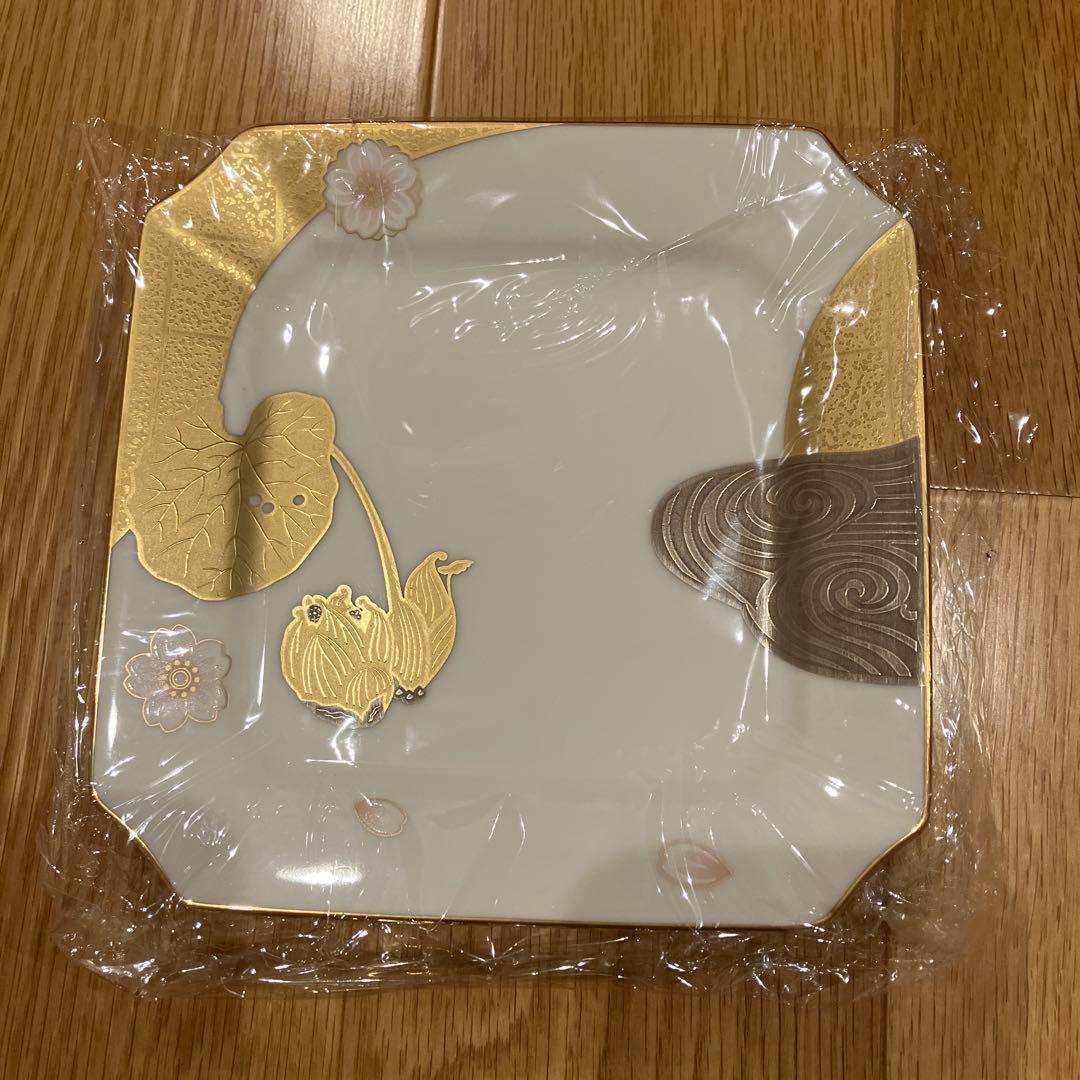 乃りたけ　金色装飾 四角い皿 5枚セット