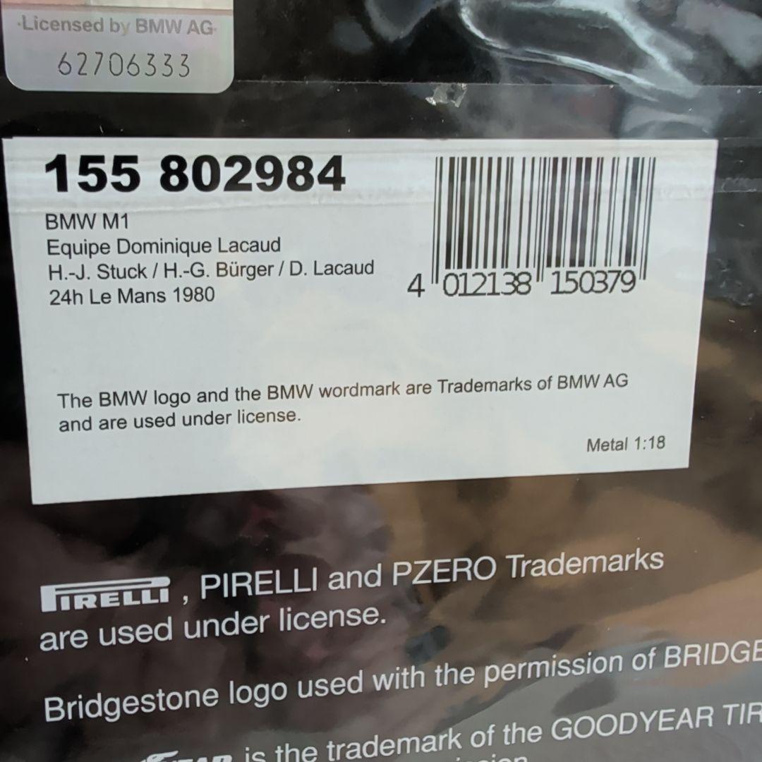 ミニカー 1/18 MINICHAMPS  M1LM1980 Marlboro