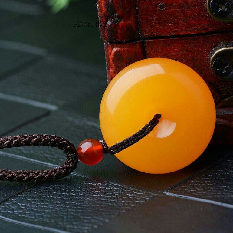 黄竜玉平安留めペンダント天然玉ペンダント平安留めペンダント裸石玉佩ペンダント0