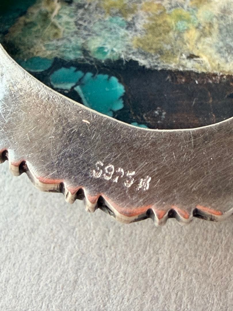 ペンダント　ヴィンテージ 天然トルコ石 アクセサリー　シルバー　ハンドメイド