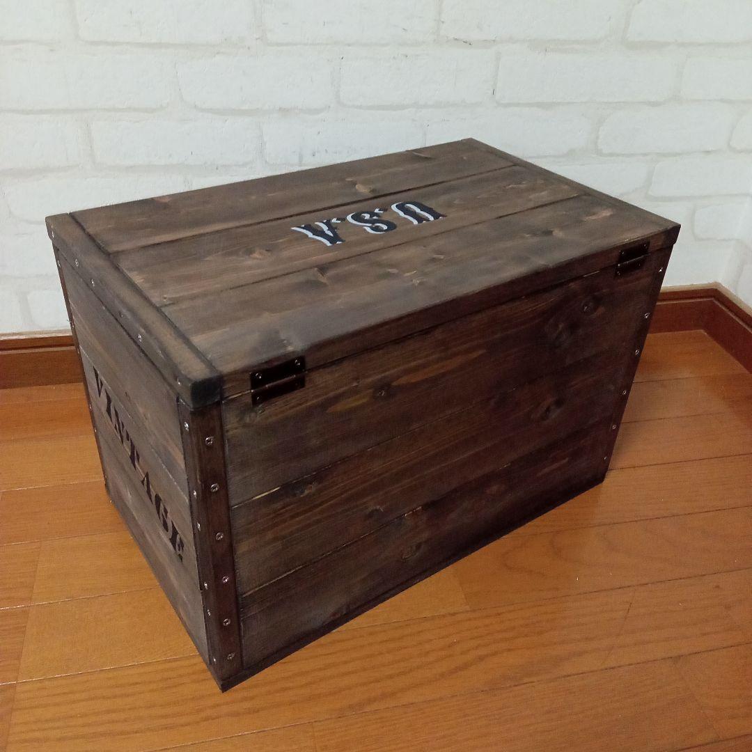 【ハンドメイド】男前コンテナスツール コンテナテーブル 収納箱