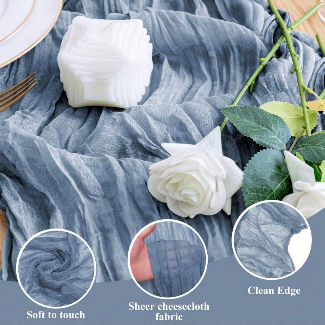 ダスティーブルー テーブルランナー 16枚セット