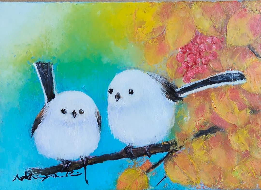 油絵 秋麗ささやき　洋画家 池畠 史幸 新作.真筆画