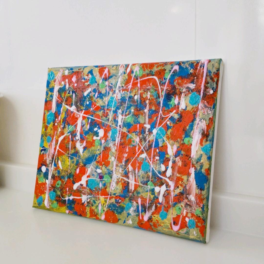 ☆抽象画、現代絵画、インテリア、フルイドアート、テクスチャーアート、アクリル絵画