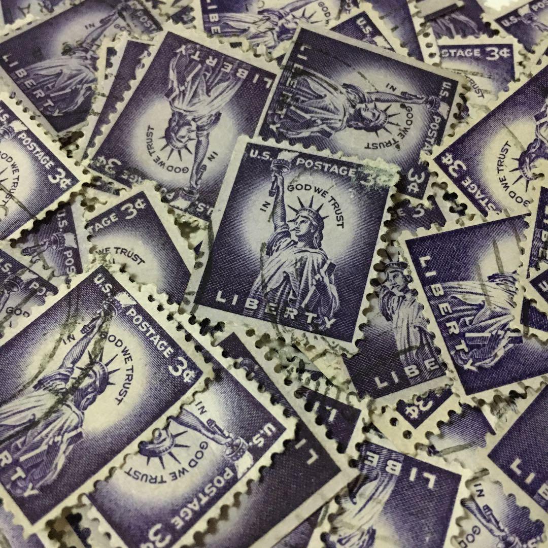 海外切手 自由の女神100枚 同梱250円