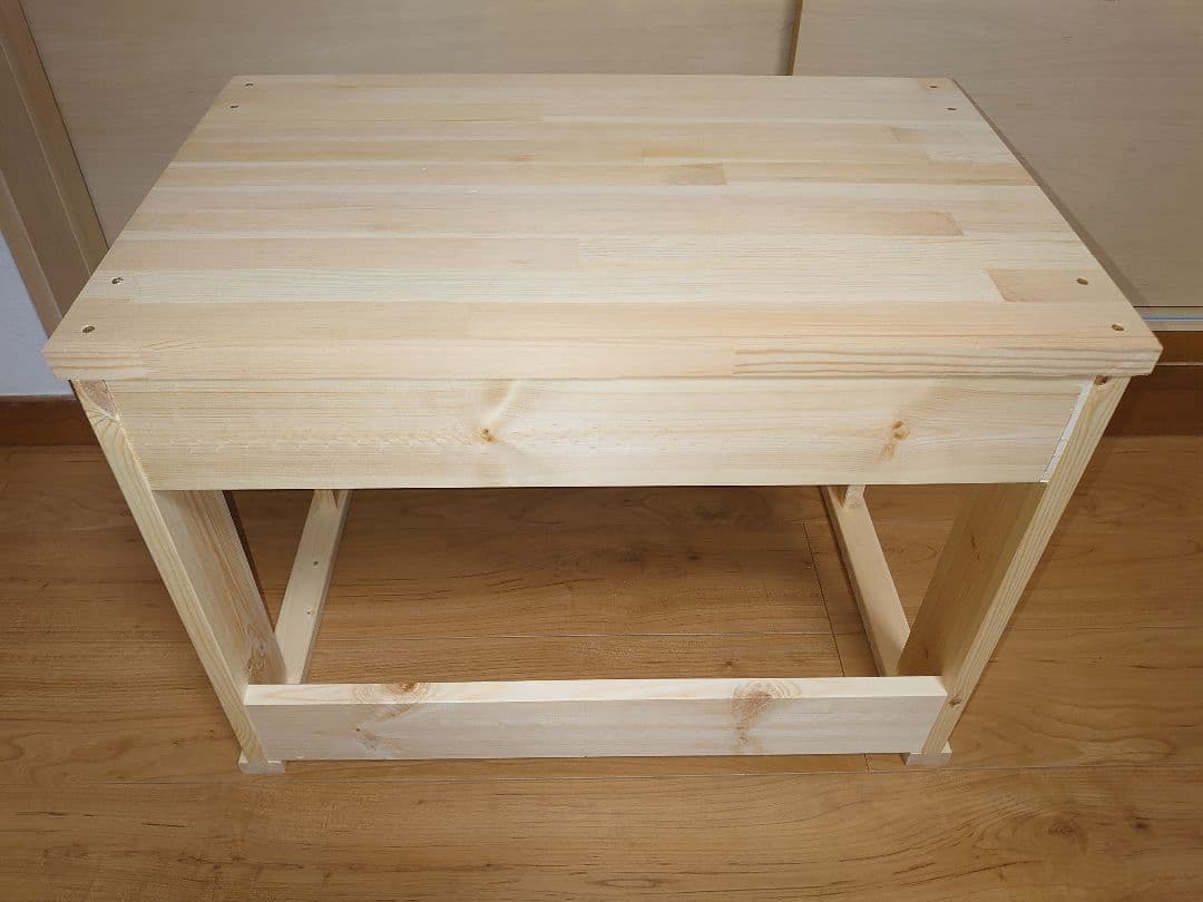 【累積217台目】1台用のパチスロを置く台★新品のパイン集成材を使用★高さ45㌢