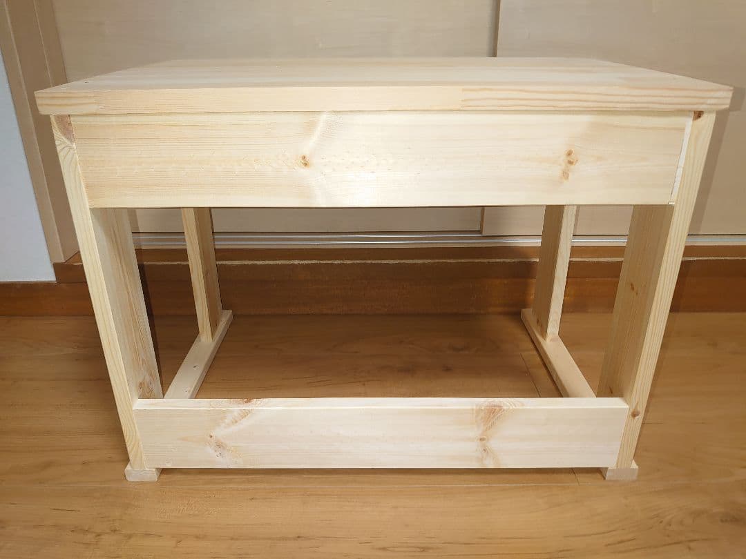 【累積217台目】1台用のパチスロを置く台★新品のパイン集成材を使用★高さ45㌢