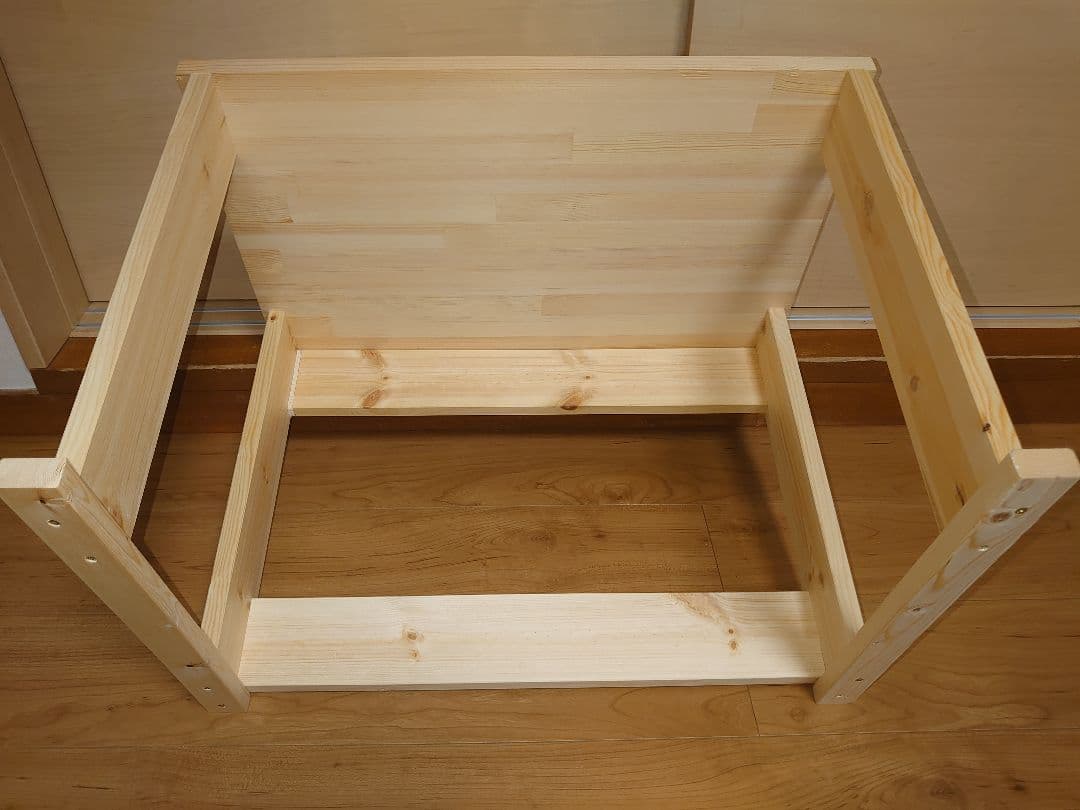 【累積217台目】1台用のパチスロを置く台★新品のパイン集成材を使用★高さ45㌢