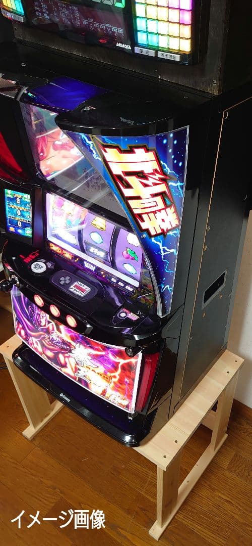 【累積217台目】1台用のパチスロを置く台★新品のパイン集成材を使用★高さ45㌢