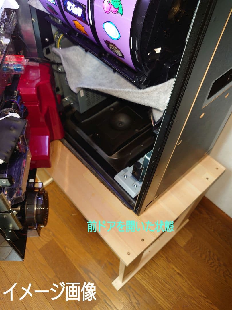 【累積217台目】1台用のパチスロを置く台★新品のパイン集成材を使用★高さ45㌢