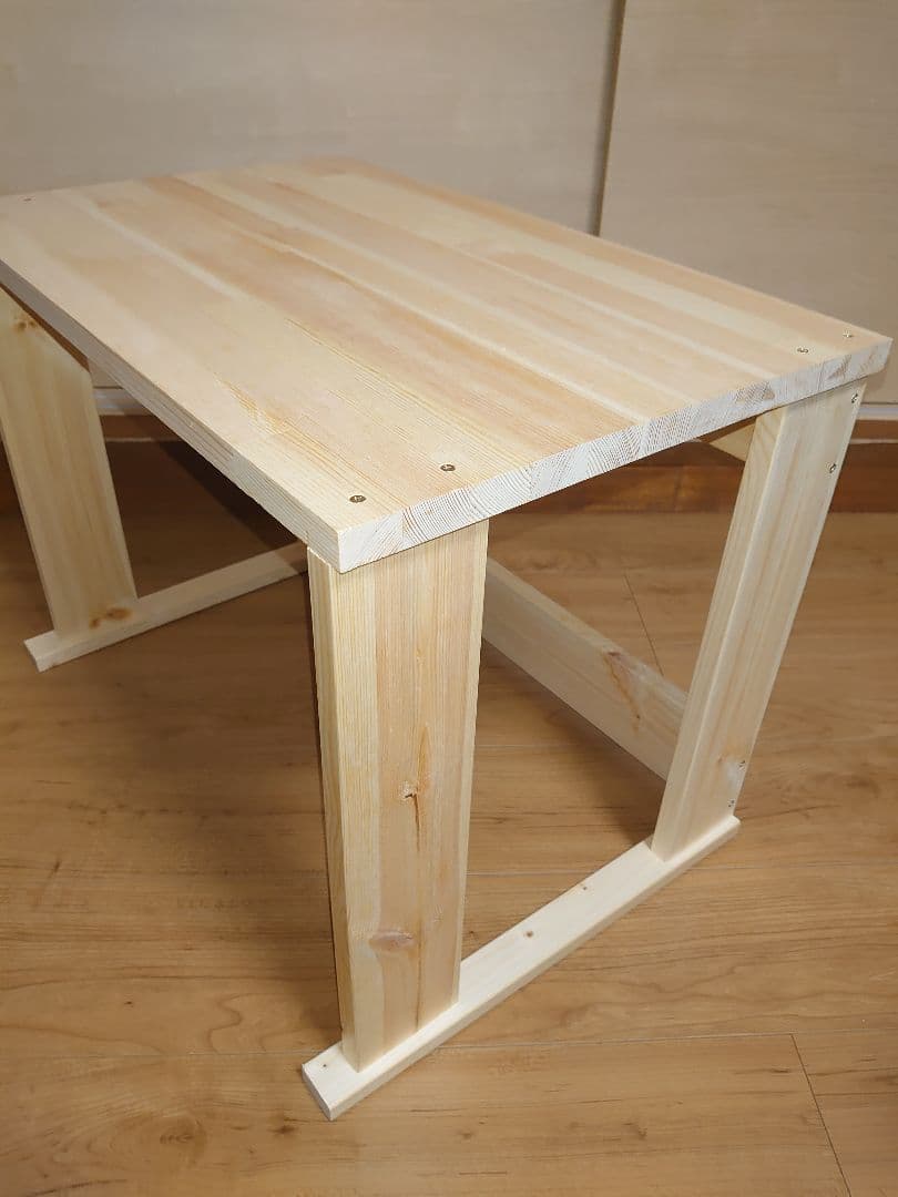 【累積217台目】1台用のパチスロを置く台★新品のパイン集成材を使用★高さ45㌢