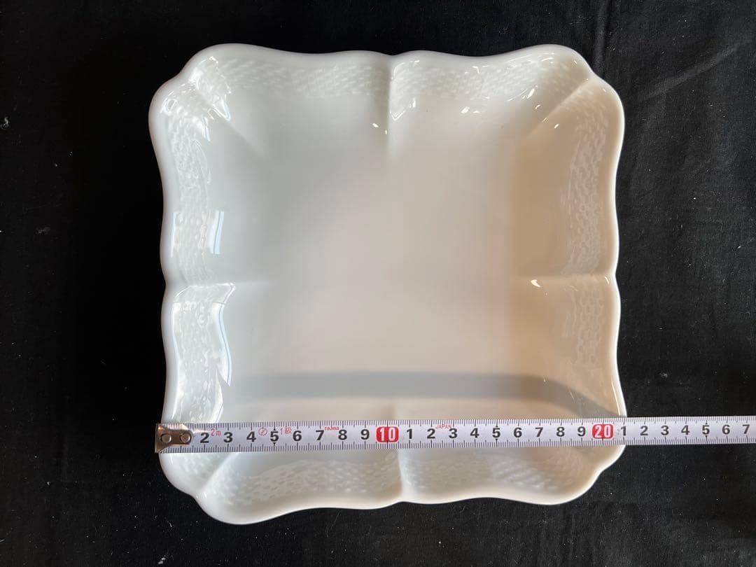 リチャードジノリ　ベッキオホワイト　ディッシュスクエア（Ｌ）