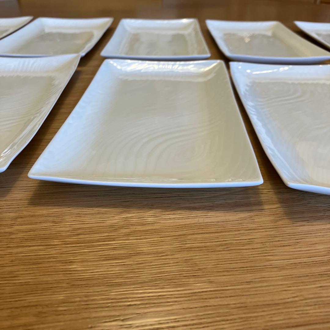 白磁さらさ 焼物皿　美濃焼　10枚セット