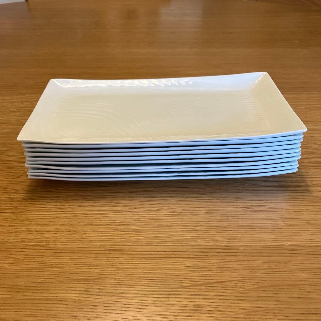 白磁さらさ 焼物皿　美濃焼　10枚セット