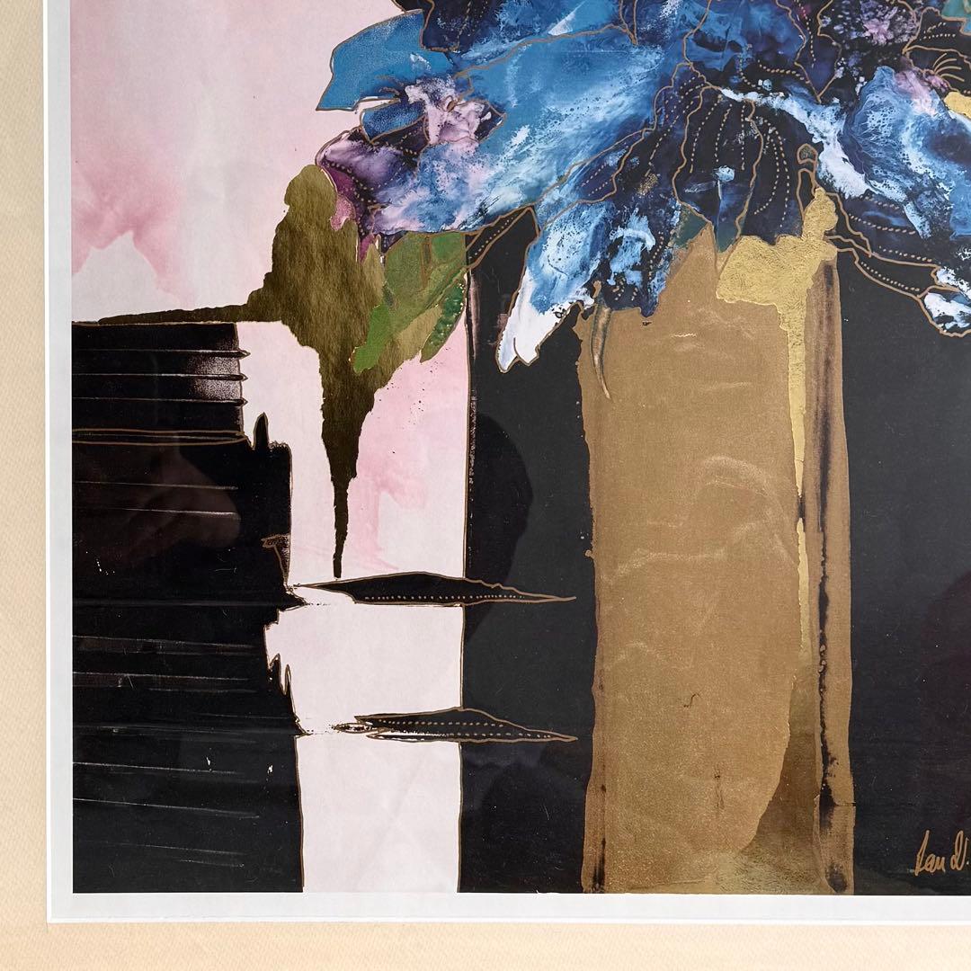 SNT1375 絵画 IAN W KING【BLUE VELVET】額装 アート