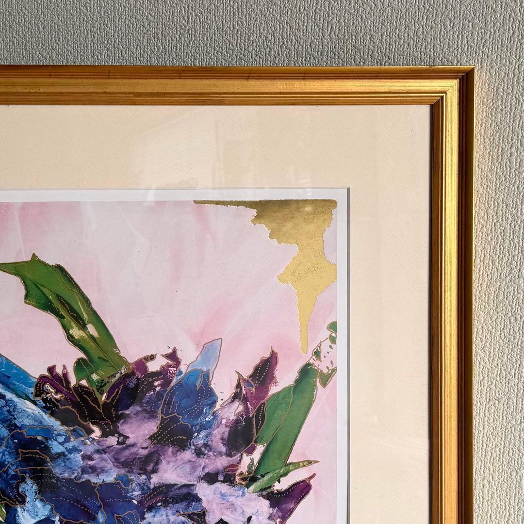 SNT1375 絵画 IAN W KING【BLUE VELVET】額装 アート