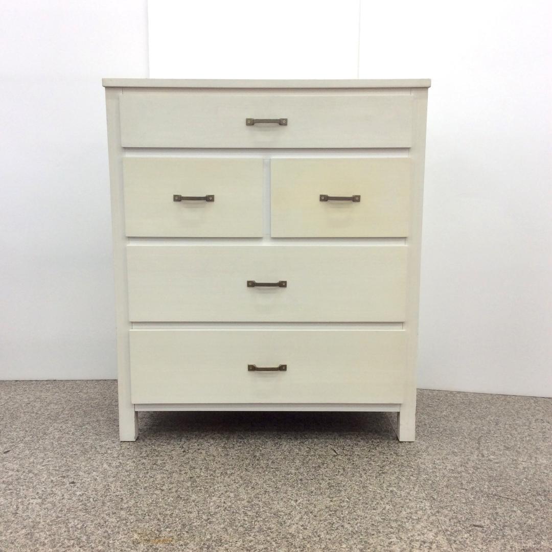 MOMOHOUSE 脇木工 ４段チェスト ホワイト