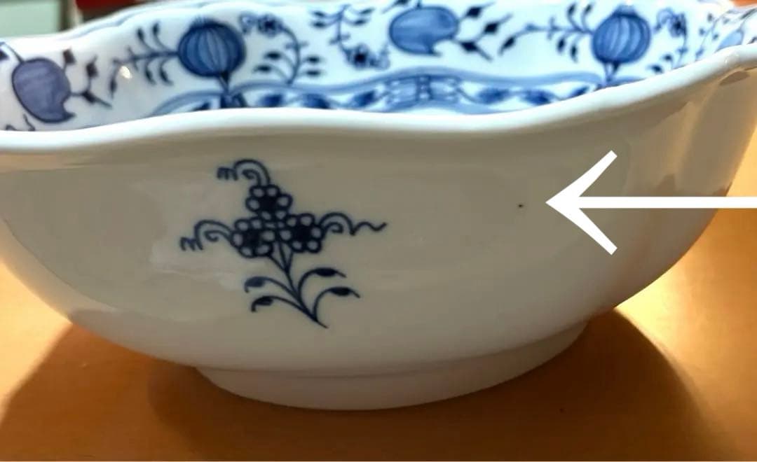 マイセン　ブルーオニオン　27センチ　特大スクエアボウル