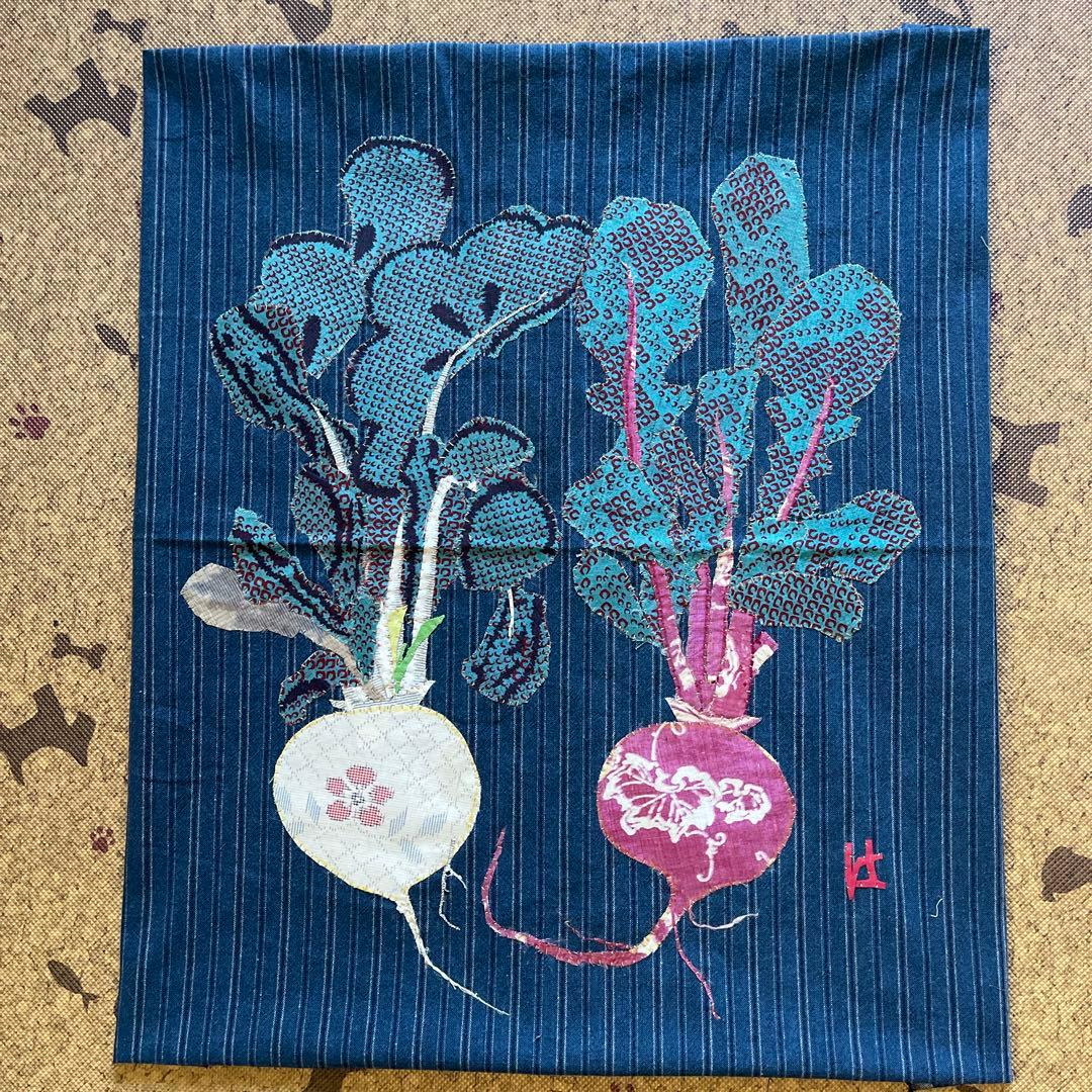 創作アップリケ(布絵)　かぶ　②