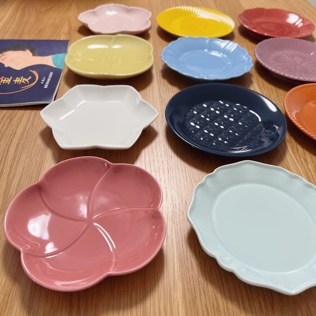 【新品】日比谷花壇監修 ＊ 金麦花やか皿 ＊ 全12種コンプリートセット♪非売品