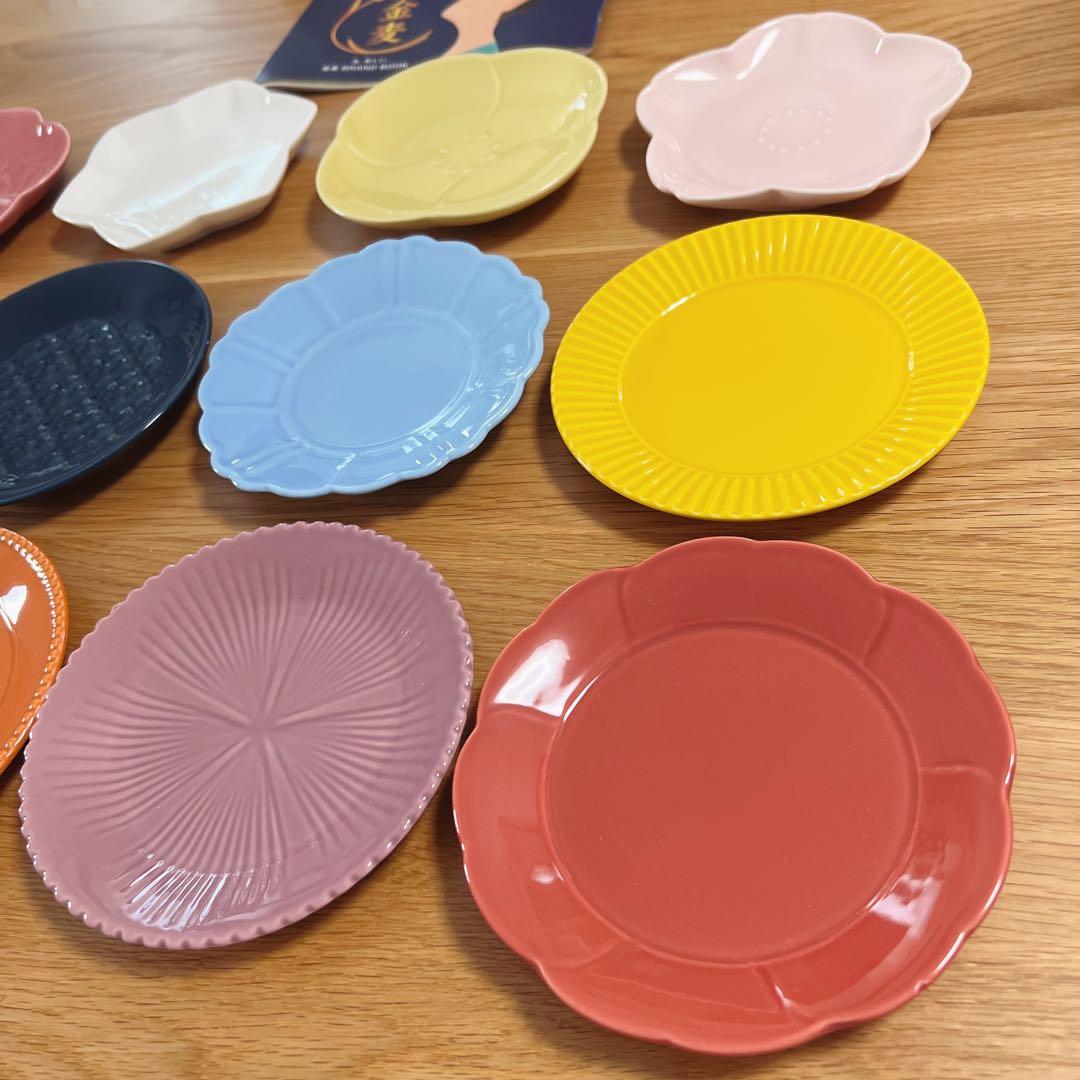 【新品】日比谷花壇監修 ＊ 金麦花やか皿 ＊ 全12種コンプリートセット♪非売品