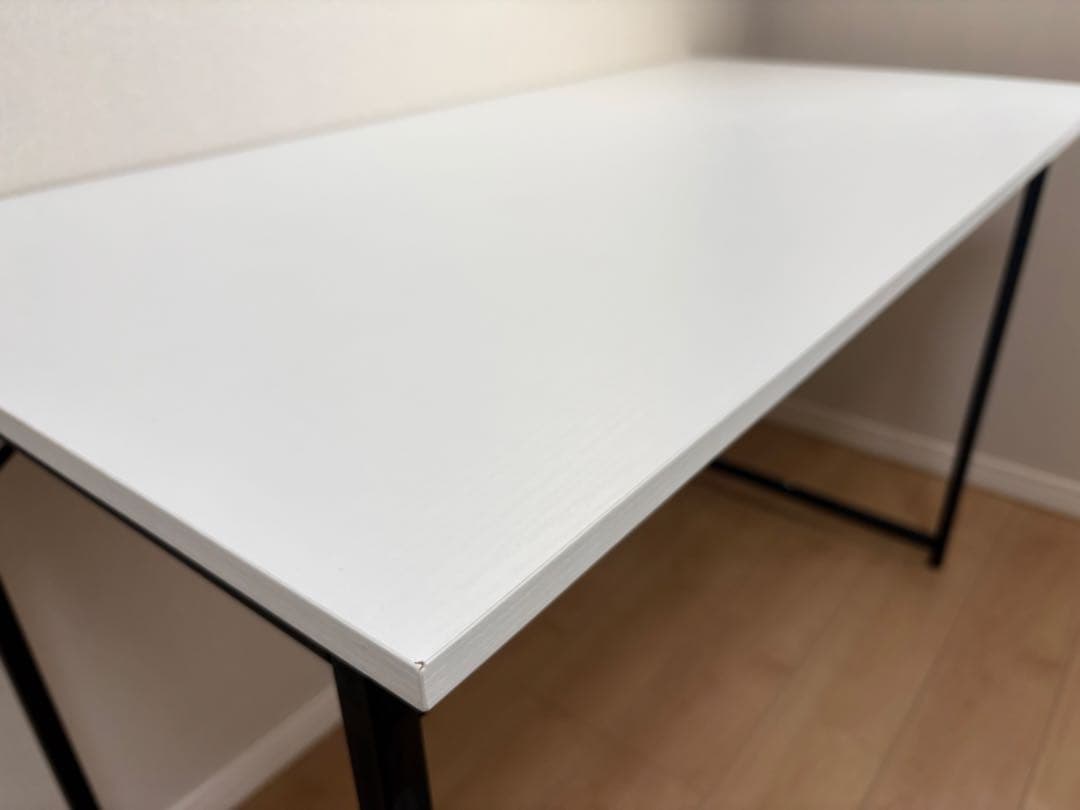 パソコン/デスク/ワーク ホワイト/120x 60/ブラック脚