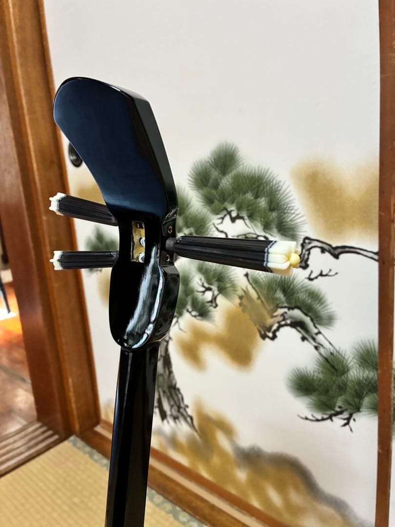 沖縄三線！貴重！知念大工型！本張り【一枚張り】