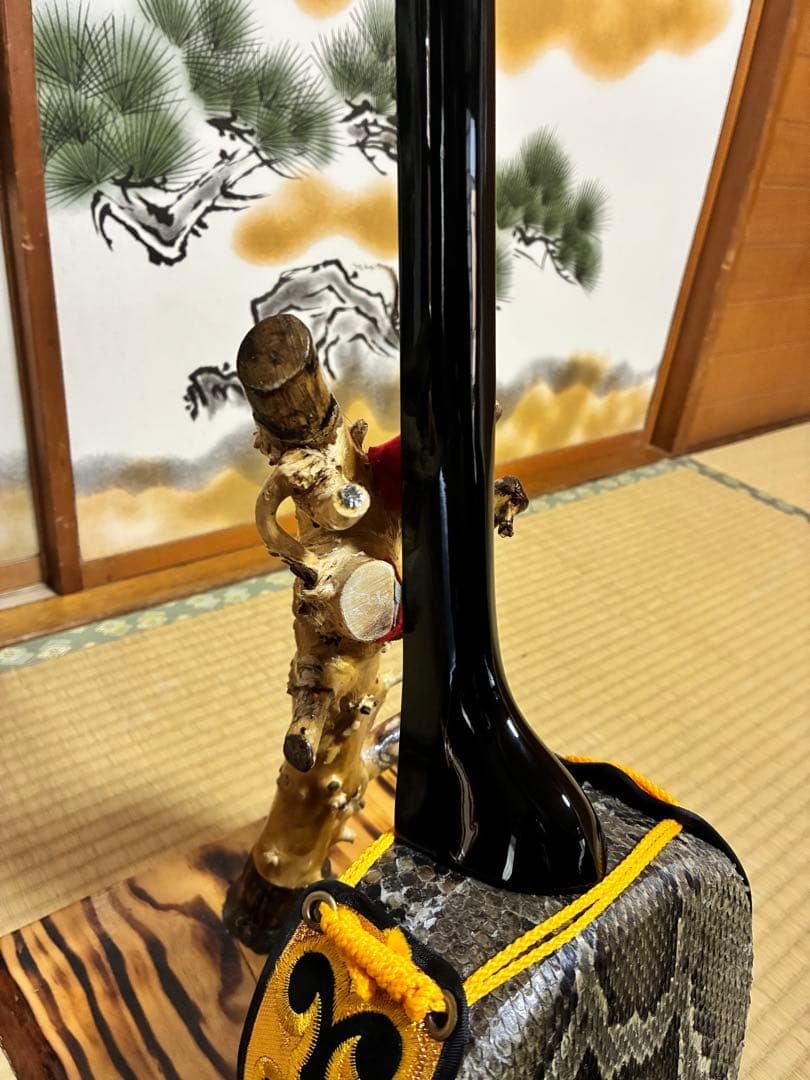 沖縄三線！貴重！知念大工型！本張り【一枚張り】