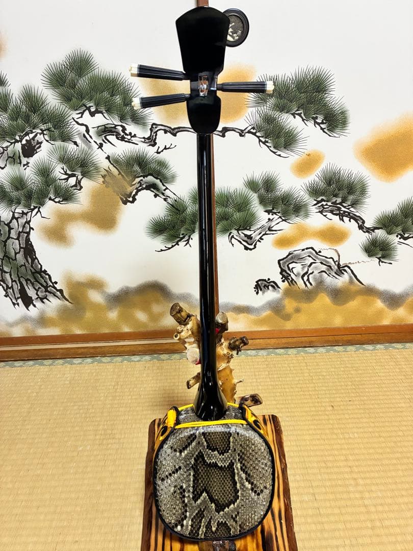 沖縄三線！貴重！知念大工型！本張り【一枚張り】