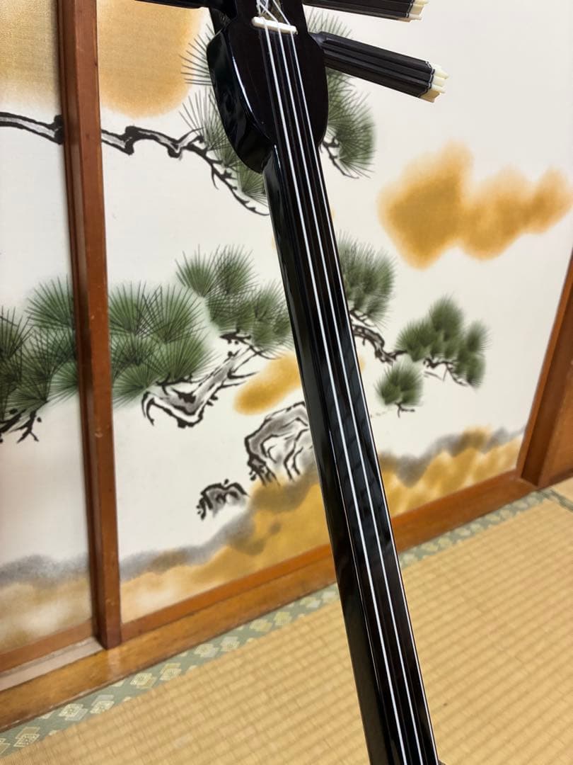 沖縄三線！貴重！知念大工型！本張り【一枚張り】