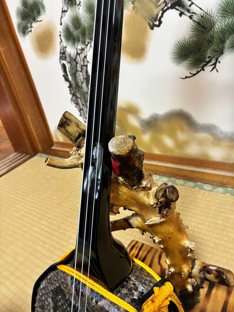 沖縄三線！貴重！知念大工型！本張り【一枚張り】