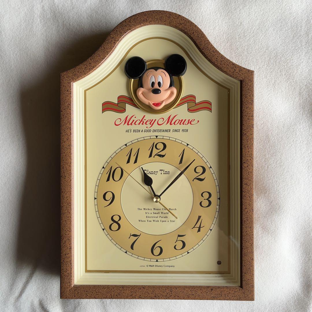 ◉ディズニータイム ミッキーマウス 壁掛け時計 ：メロディ4曲入