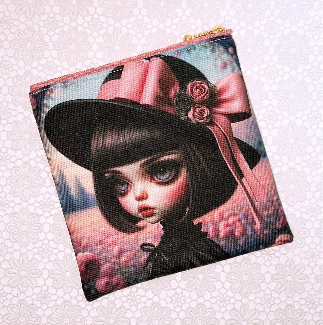 フラットポーチ♡女の子＆ポメラニアン