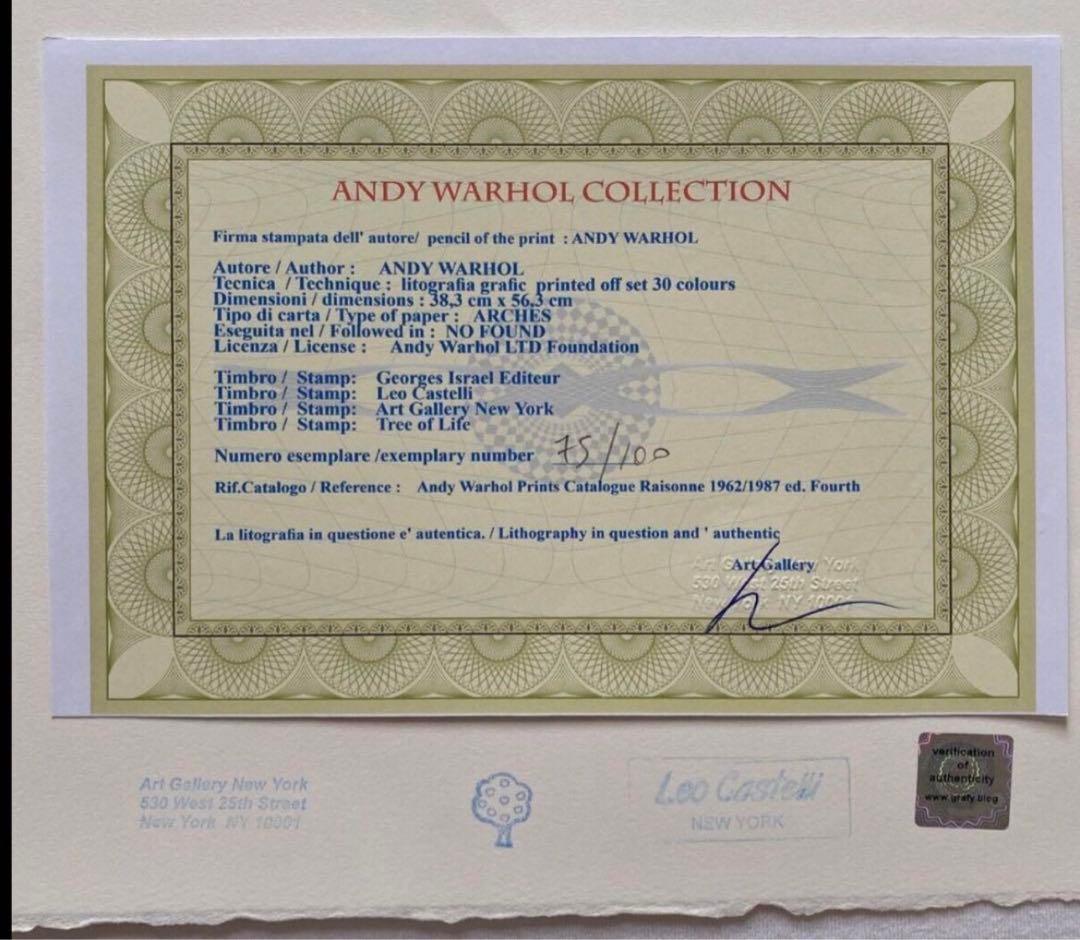 毛沢東 アンディウォーホル ＣＯＡ認定書付き