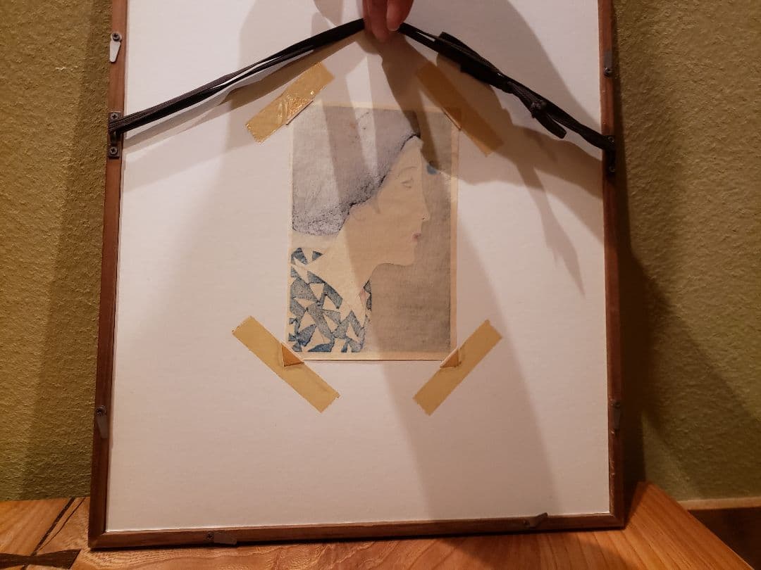 竹久夢二　手刷木版画　「女の夏姿（浴衣の女）」　岡山県夢二郷土美術館監修