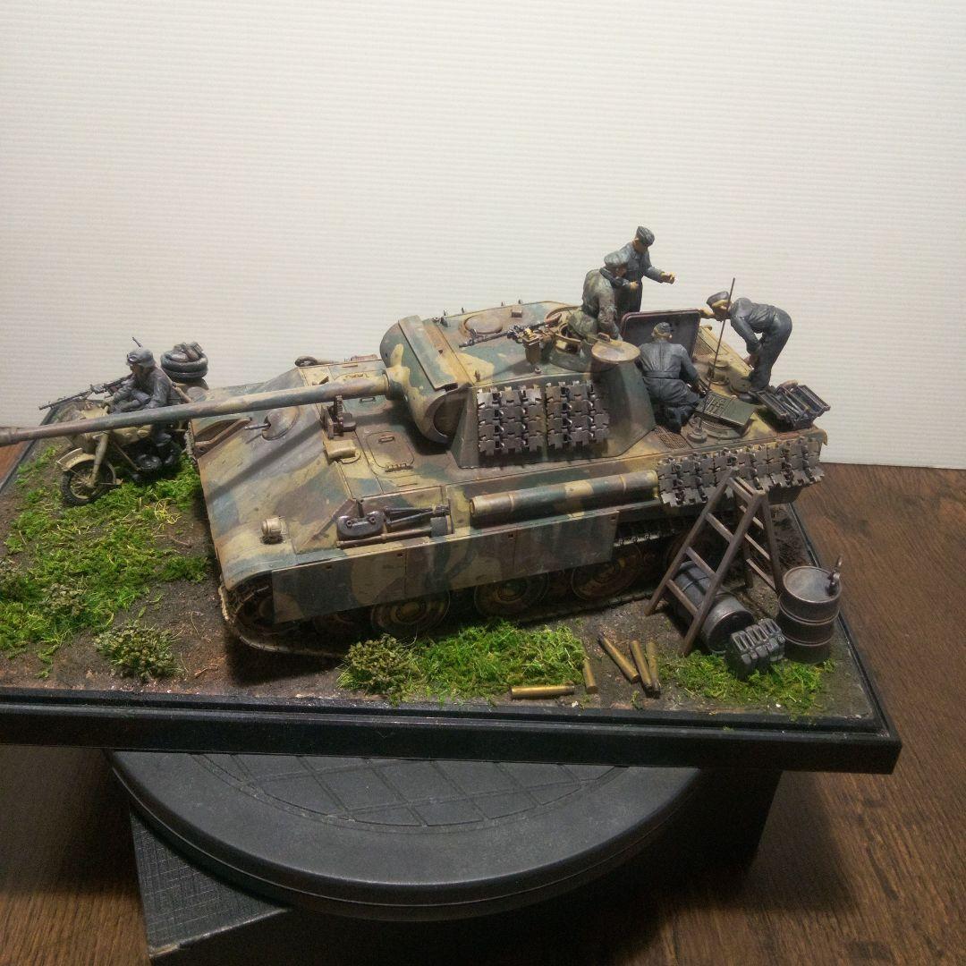 大蛇丸　パンター戦車 1/35　ジオラマ完成品　キングタイガー完成品