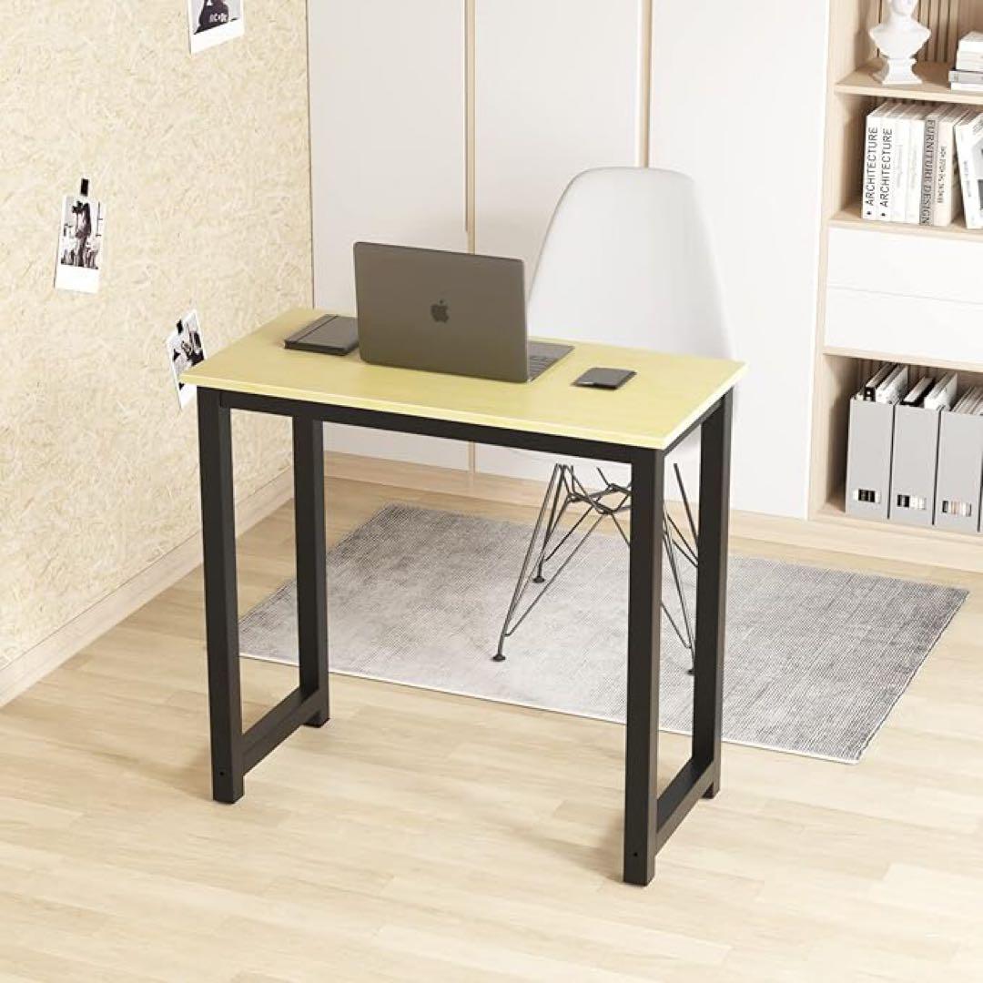 シンプルなパソコンデスク 木製天板80センチ