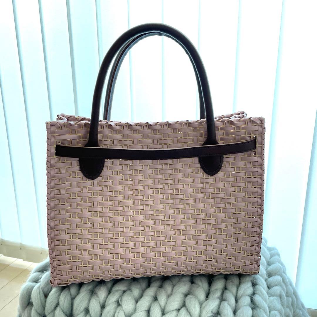 春色　カデナバッグ ハンドバッグ ハンドメイド マットピンク　大