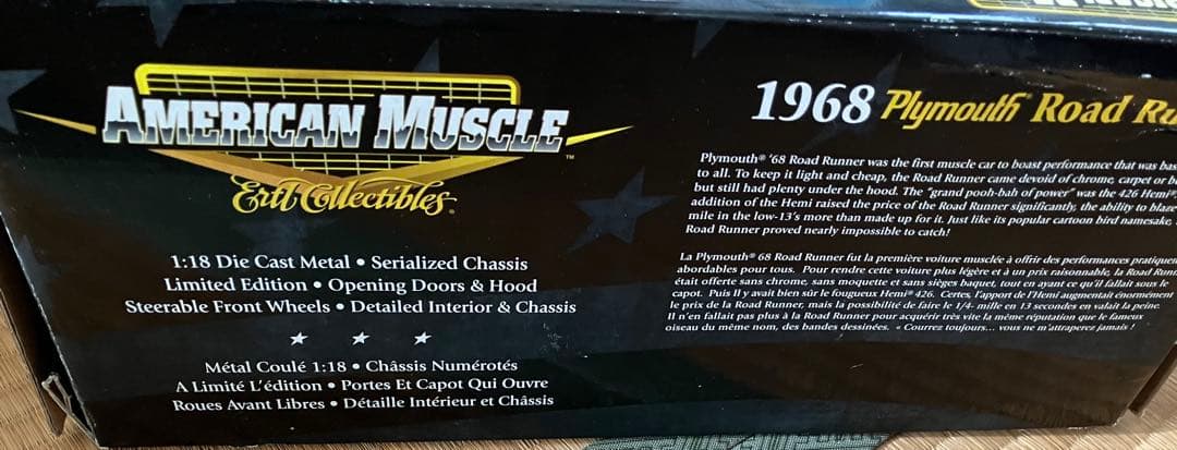 1968 Plymouthプリムス RoadRunnerロードランナー 1/18