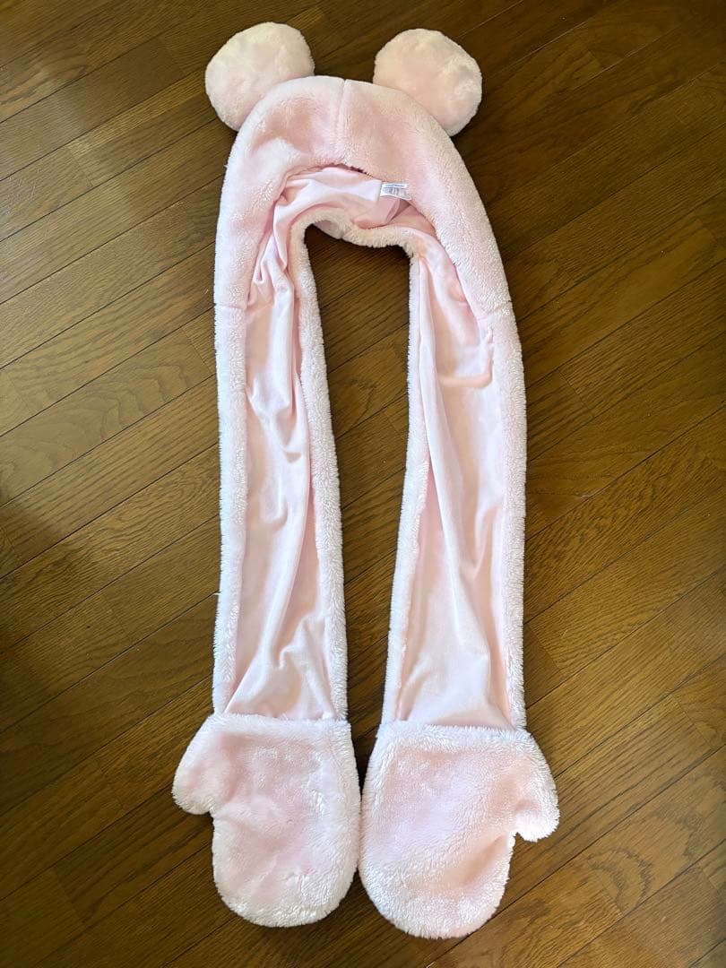 ディズニー ピンク マフラーキャップ