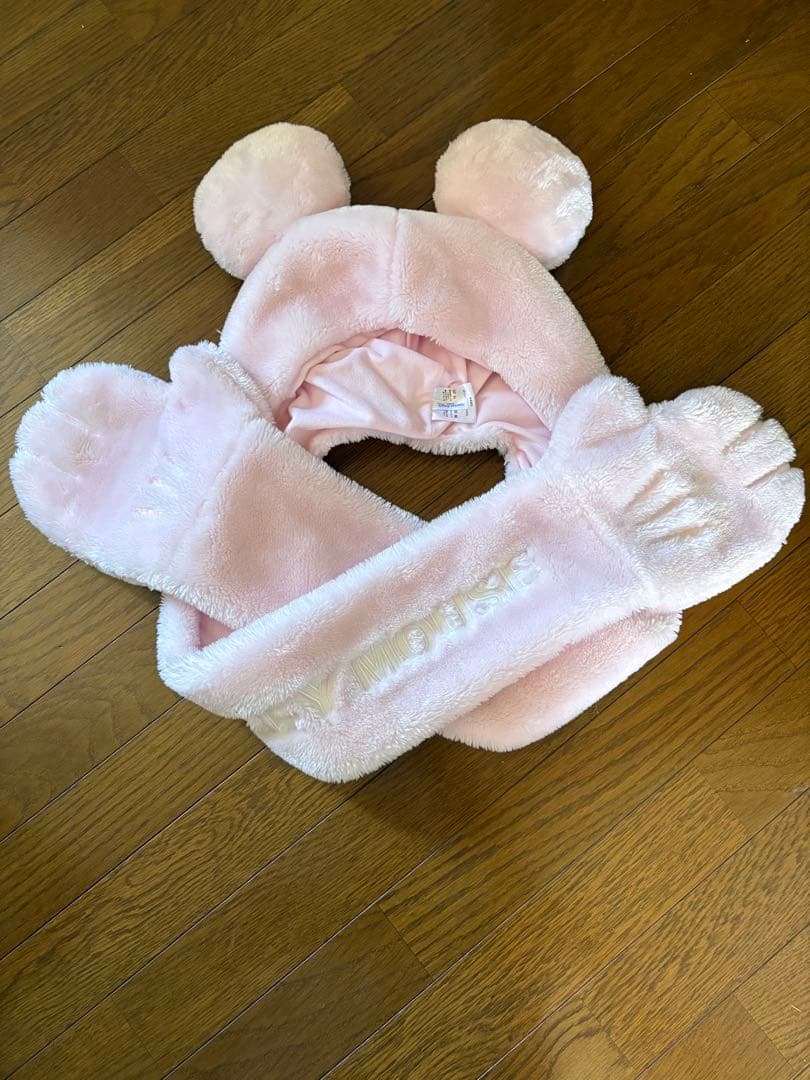 ディズニー ピンク マフラーキャップ