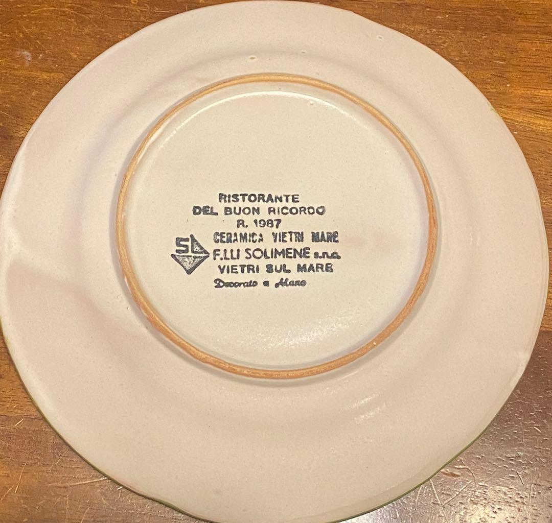 ブオンリコルド　イタリア製絵皿　1987. 12