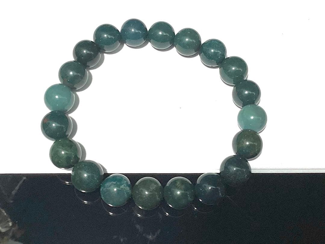 ✳花仙山*出雲石ブレスレット 濃厚青緑 *希少色【碧玉】17cm 鑑別書別無し‼️