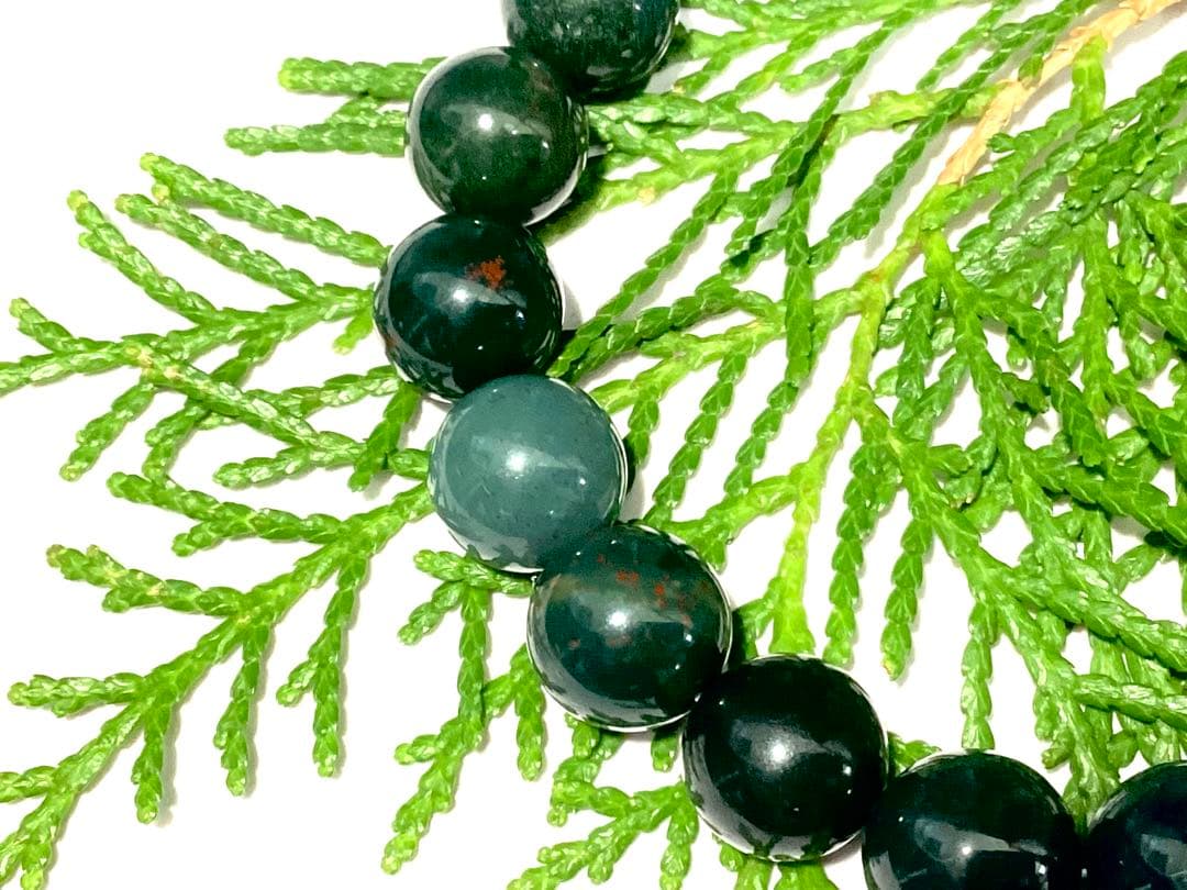 ✳花仙山*出雲石ブレスレット 濃厚青緑 *希少色【碧玉】17cm 鑑別書別無し‼️