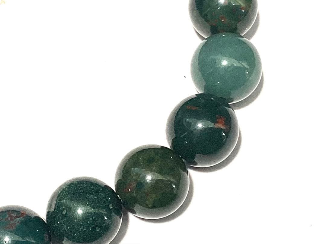 ✳花仙山*出雲石ブレスレット 濃厚青緑 *希少色【碧玉】17cm 鑑別書別無し‼️