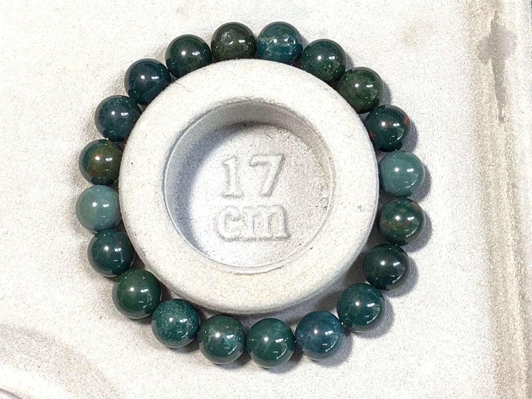 ✳花仙山*出雲石ブレスレット 濃厚青緑 *希少色【碧玉】17cm 鑑別書別無し‼️