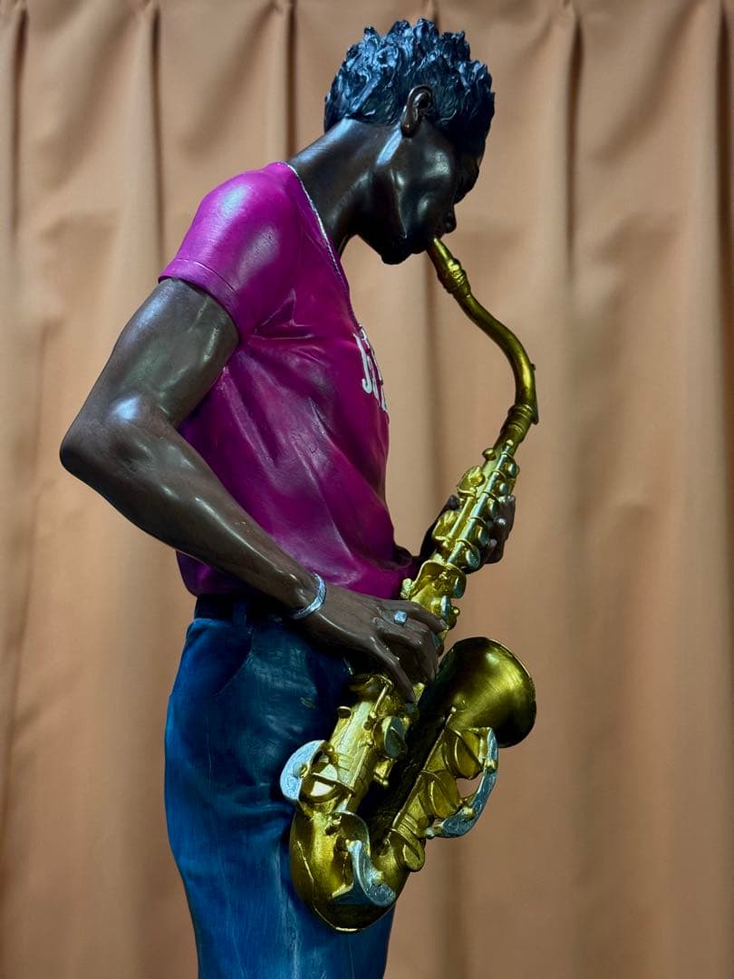 jazz サックスを奏でるフィギュア 【ビッグサイズ63cm】