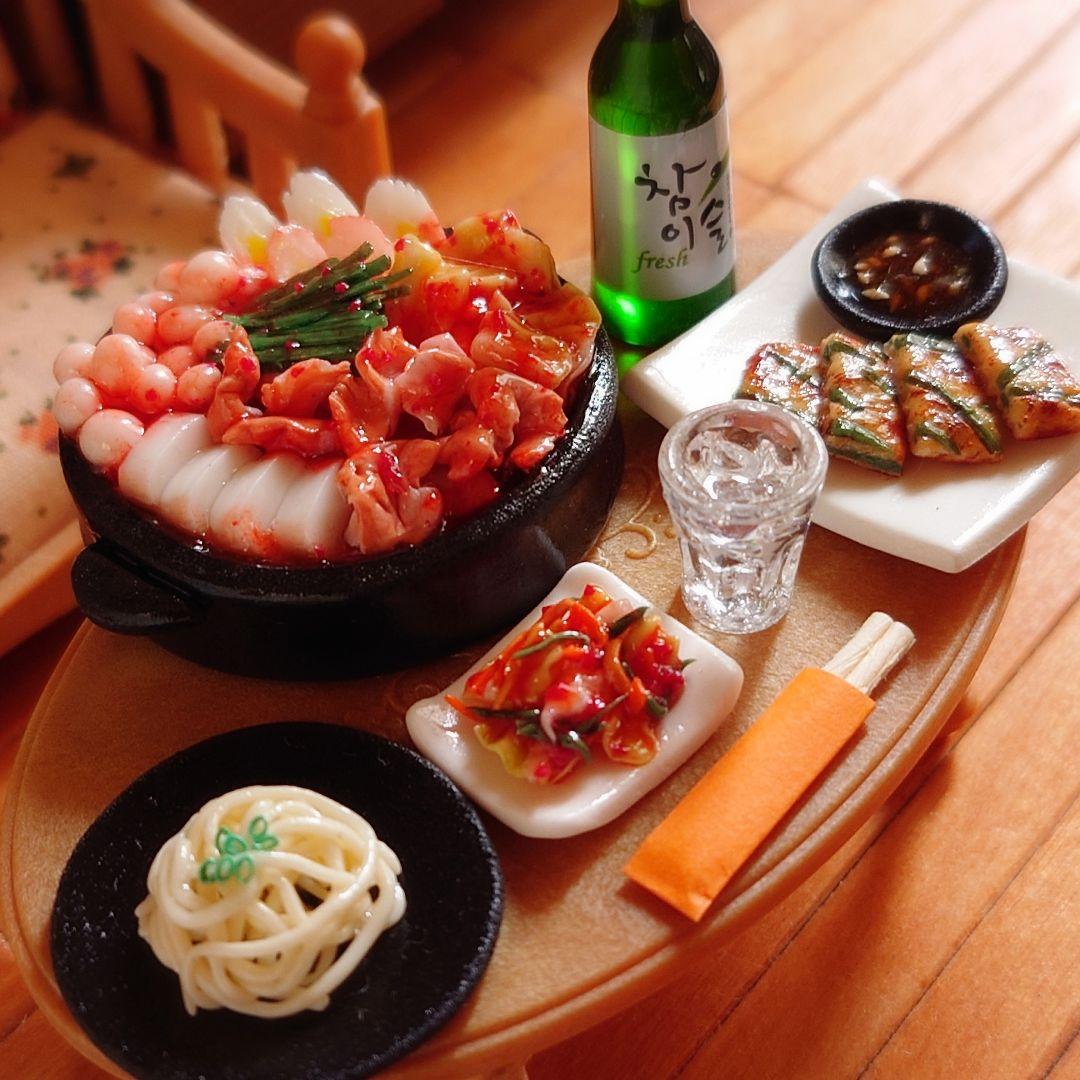 韓国キムチ鍋セット　シルバニア　リカちゃん　ドールハウス　ミニチュアフード