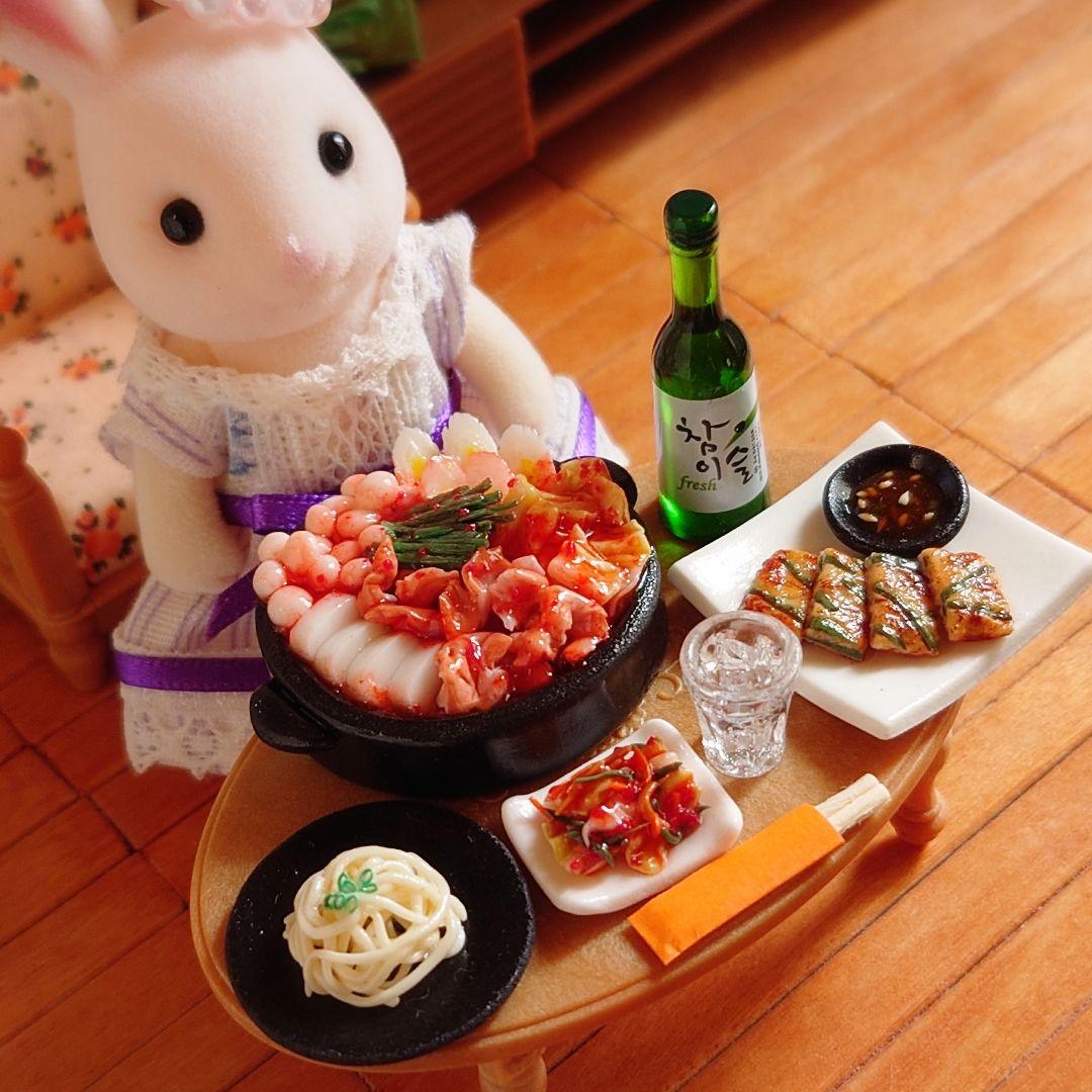 韓国キムチ鍋セット　シルバニア　リカちゃん　ドールハウス　ミニチュアフード